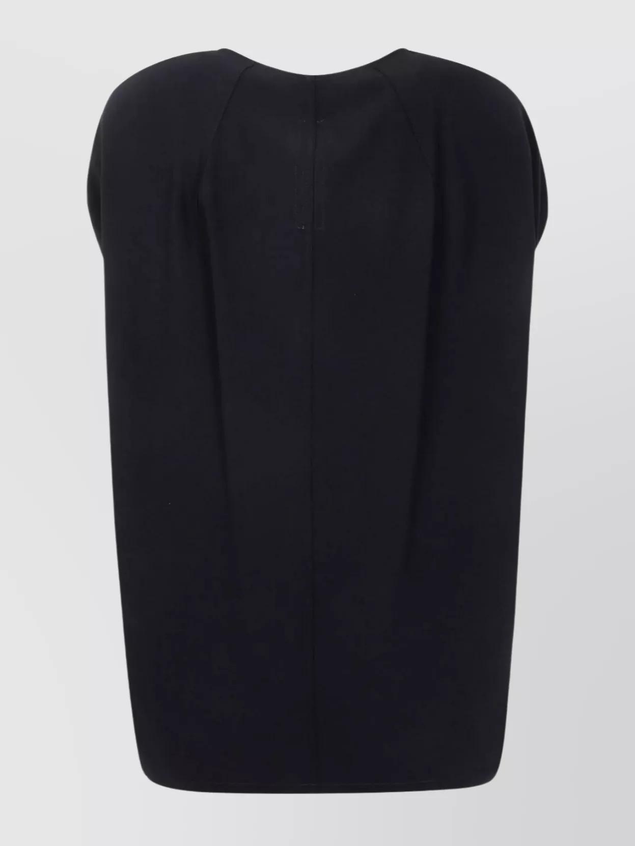Rick Owens Top With Floating Cap Sleeves And V-neckline In Black