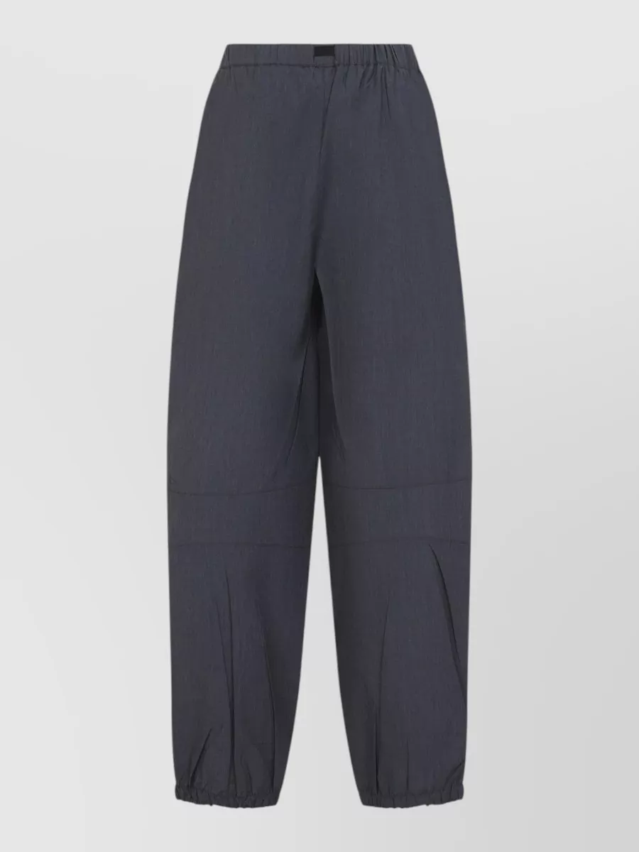 Prada wool mohair relaxed-fit wide-leg drawstring pants