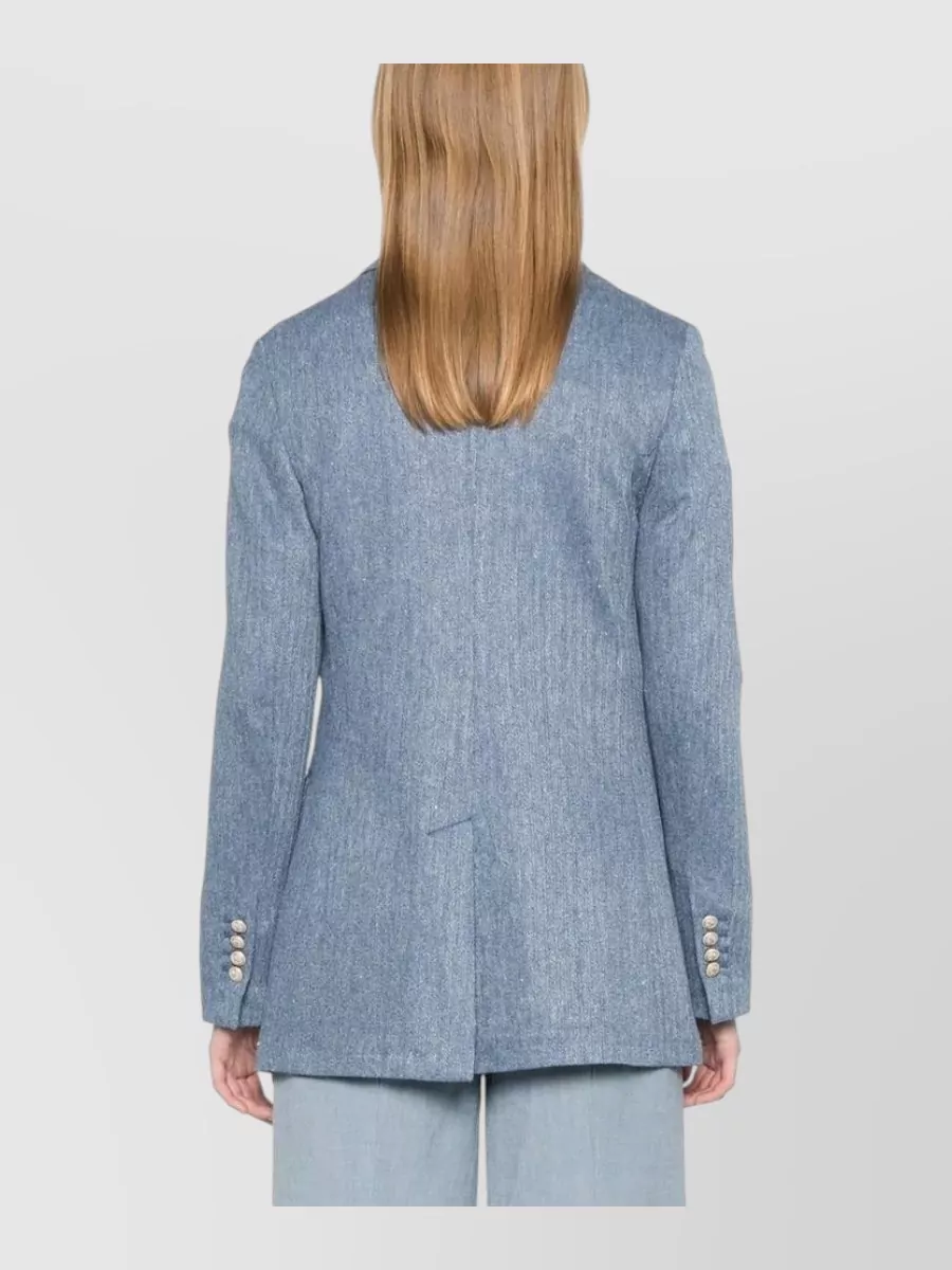 Circolo 1901 Linen Blend Double-Breasted Suit Jacket