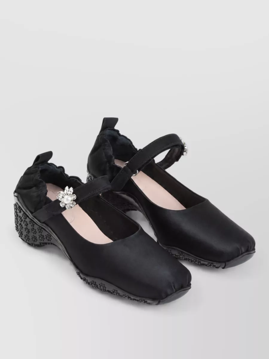Simone Rocha embellished satin ballerina shoes
