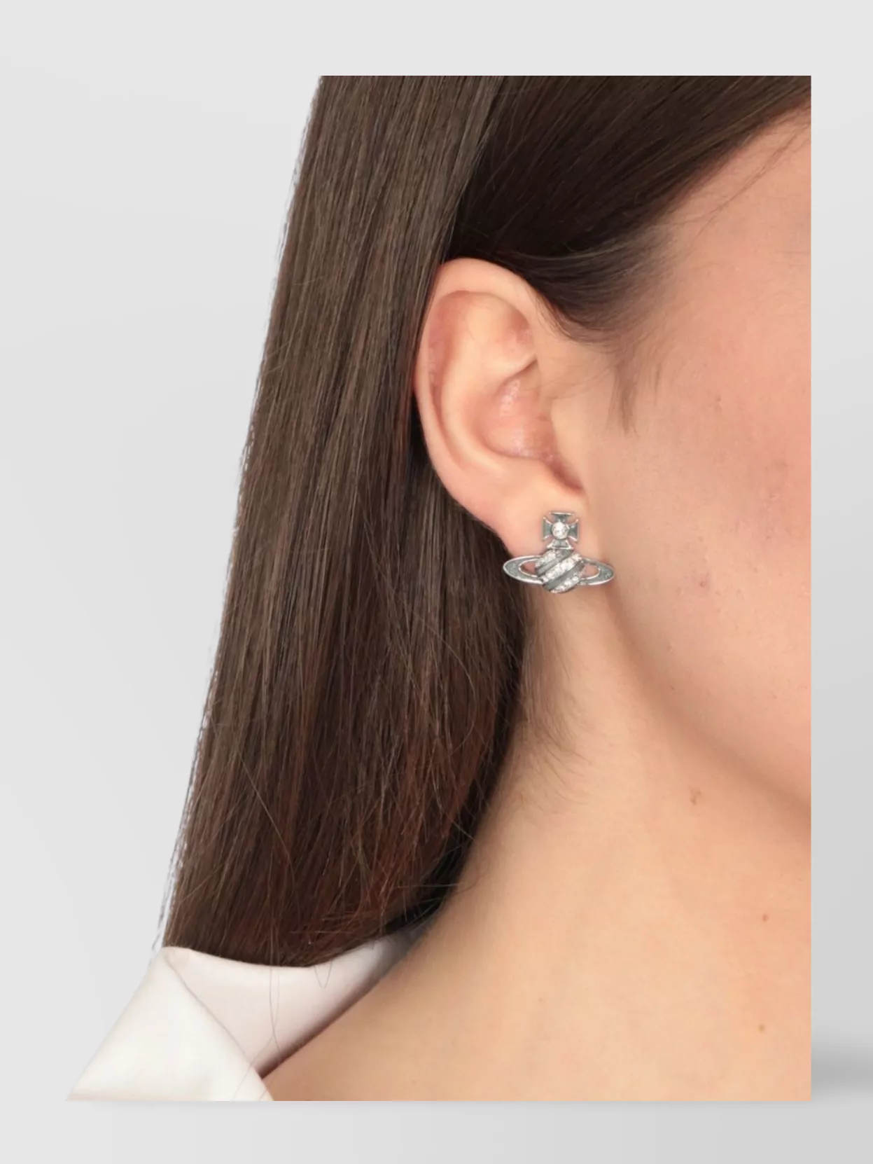 Vivienne Westwood Orb Shape Crystal Stud Earrings