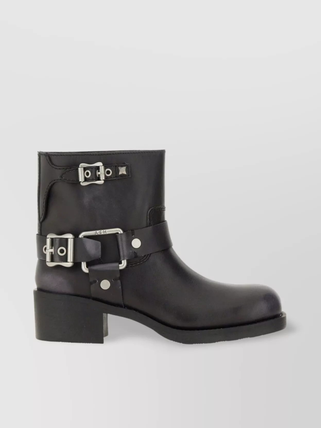 Ash Western Style Ankle Boot With Block Heel