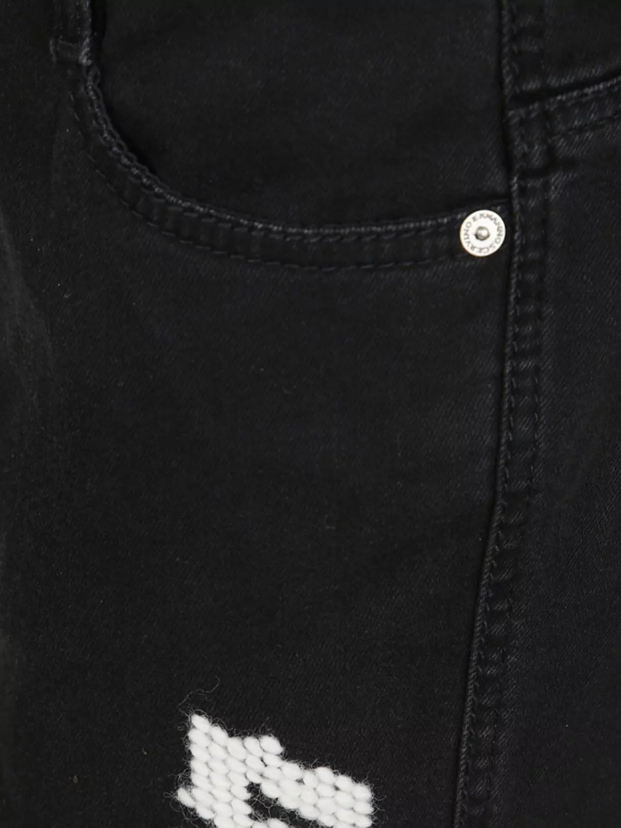 Ermanno Scervino Tailored Slim Fit Denim Trousers In Black