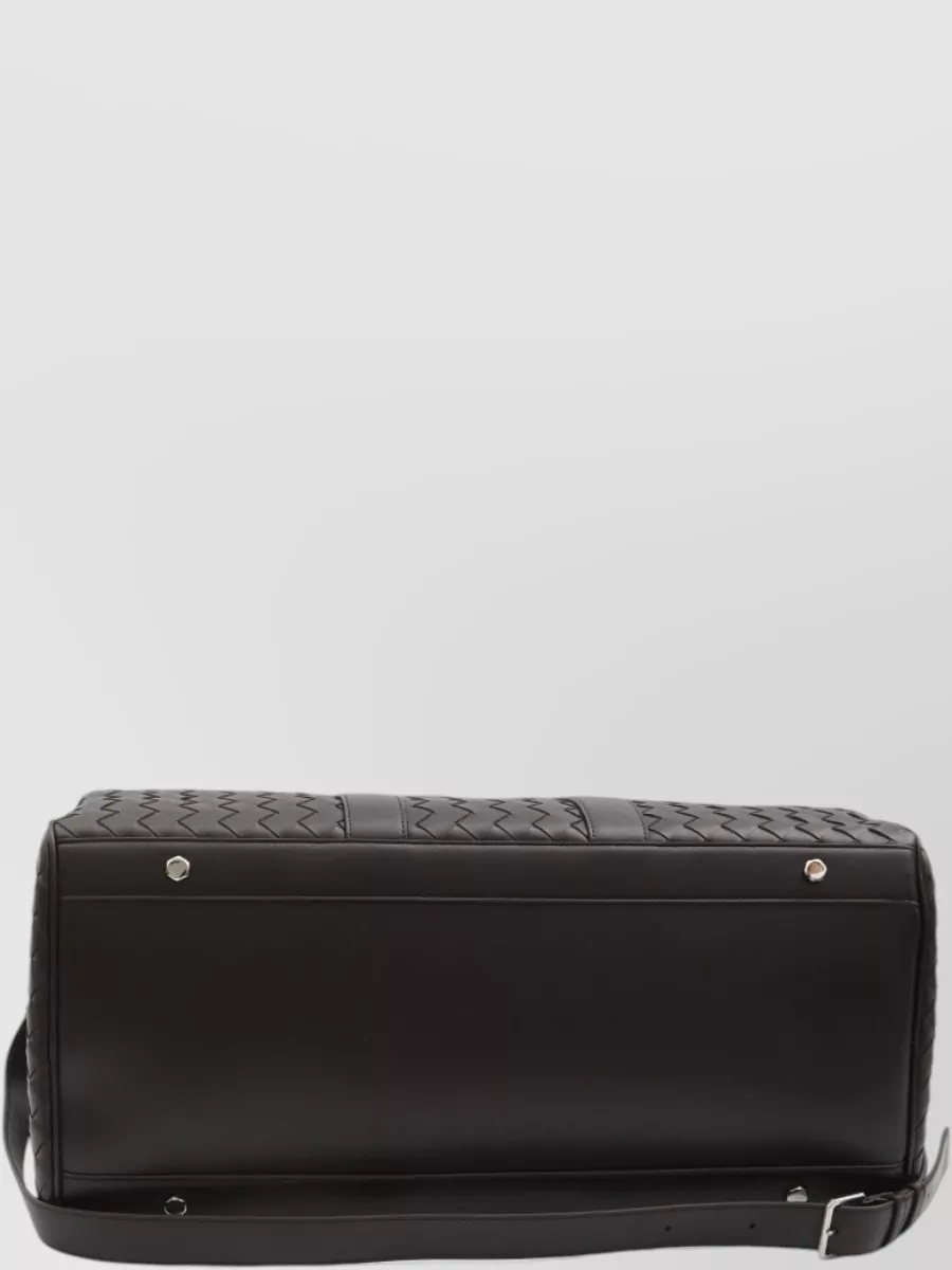 Bottega Veneta Leather Intrecciato Duffle Bag