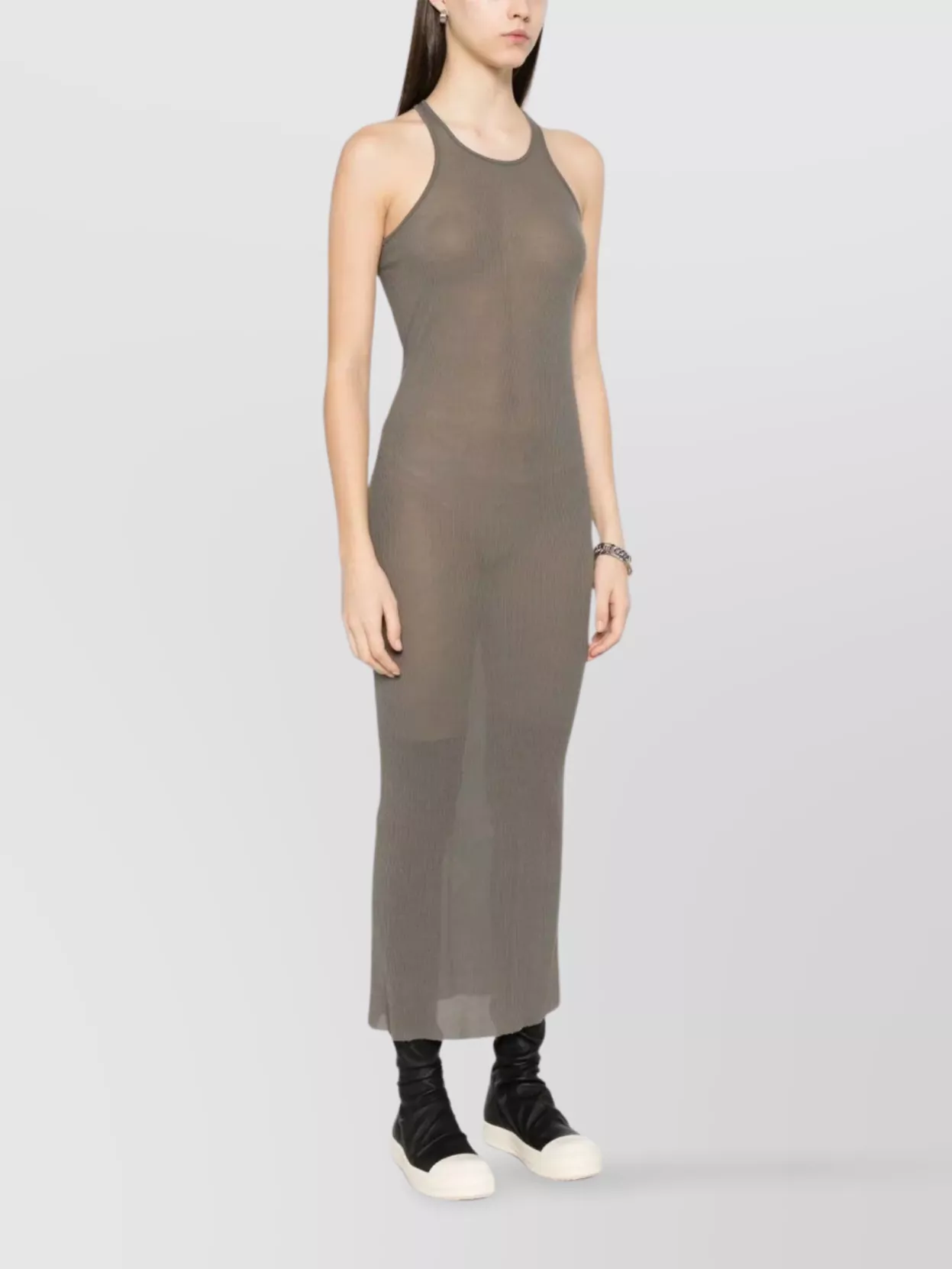 Rick Owens Ribbed Texture Tank Dress