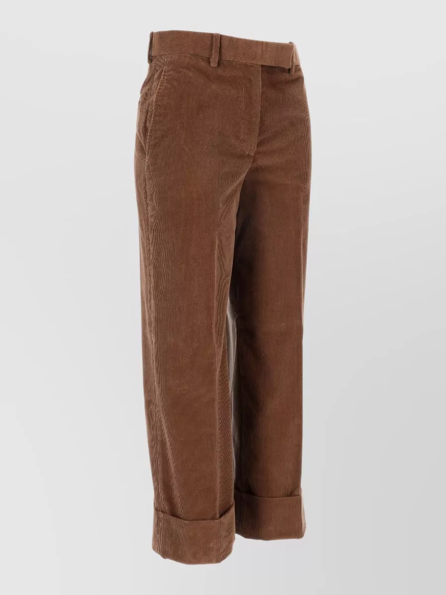 Thom Browne Cotton Corduroy Cropped Straight-Leg Trousers