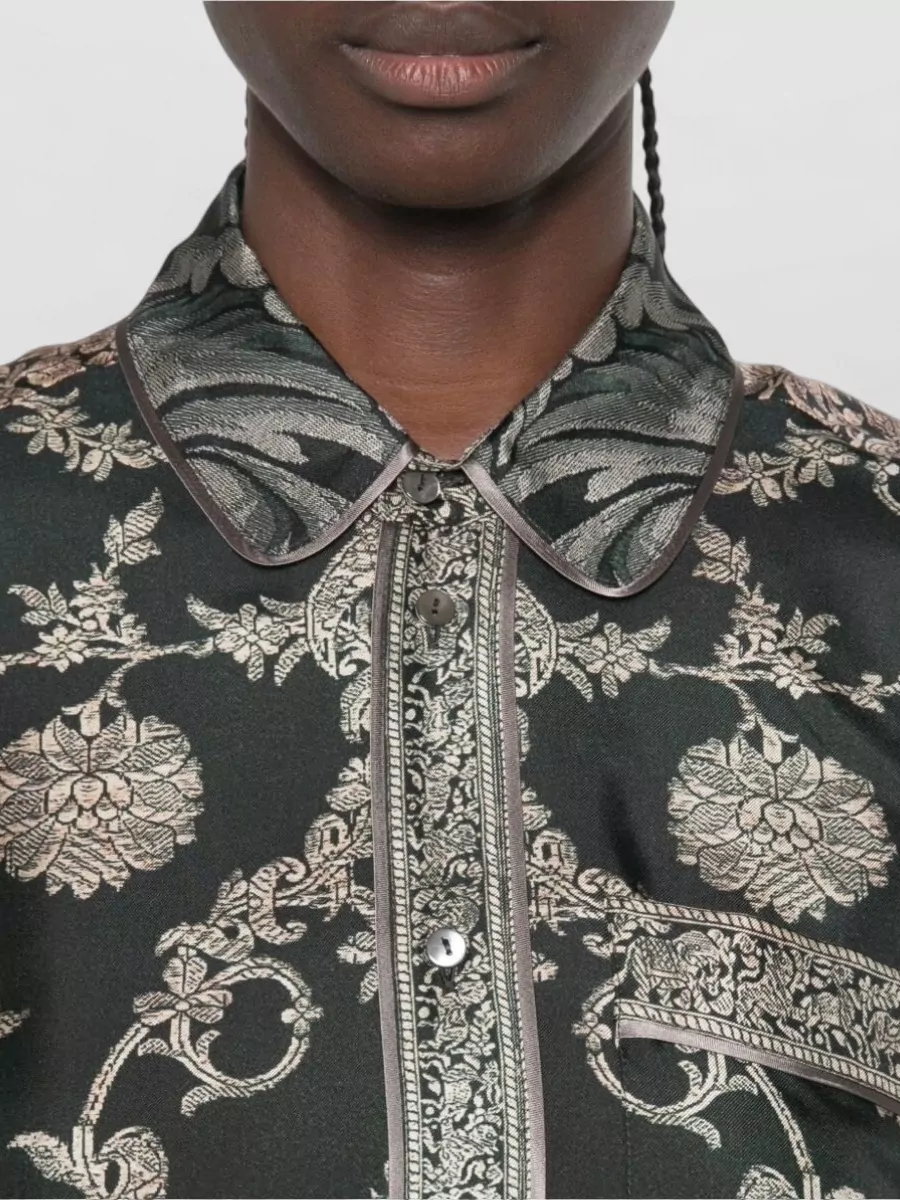 Pierre Louise Mascia Floral-Print Silk Shirt