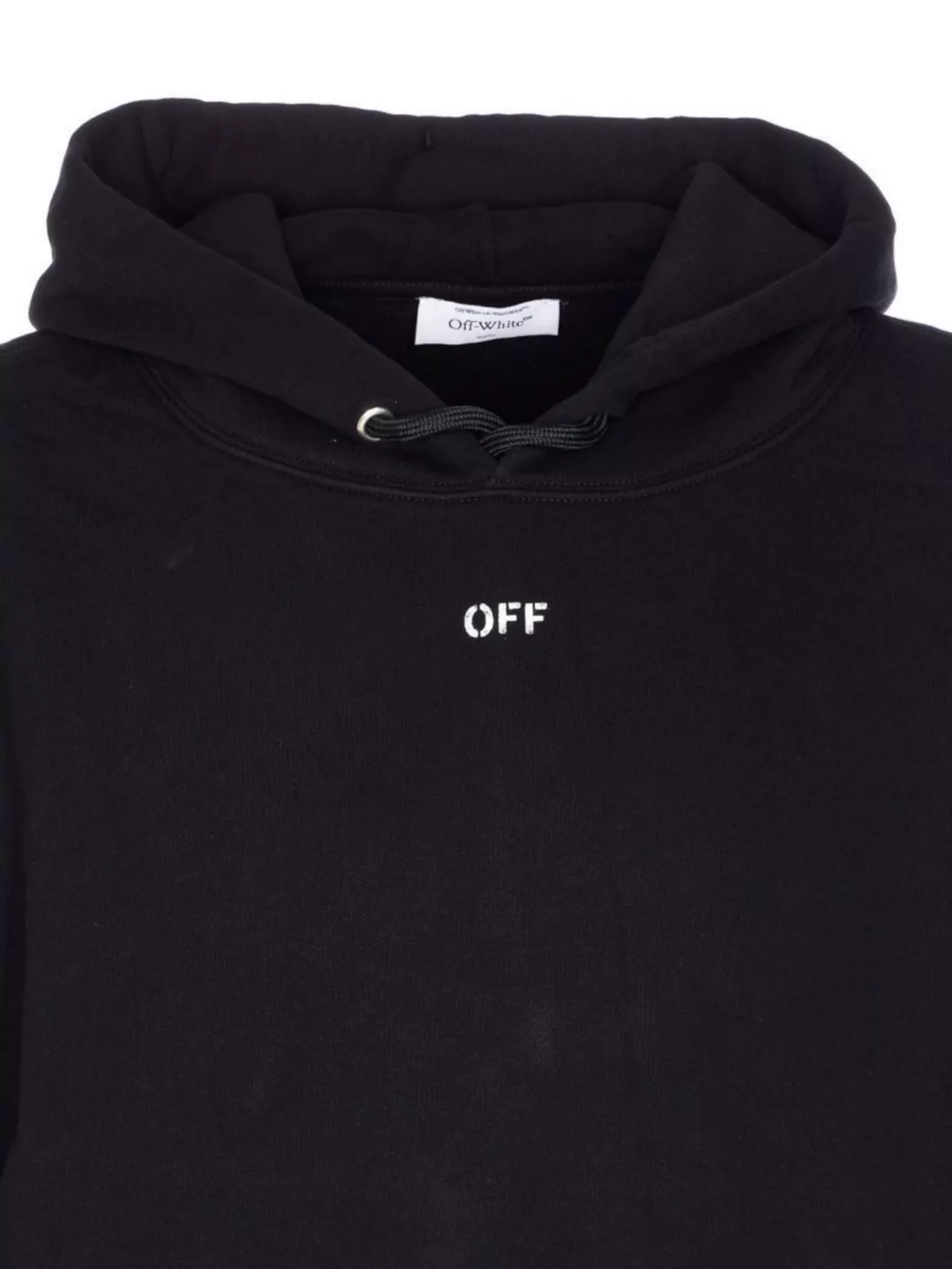 Off-white Hooded Sweater Kangaroo Pocket In Gray