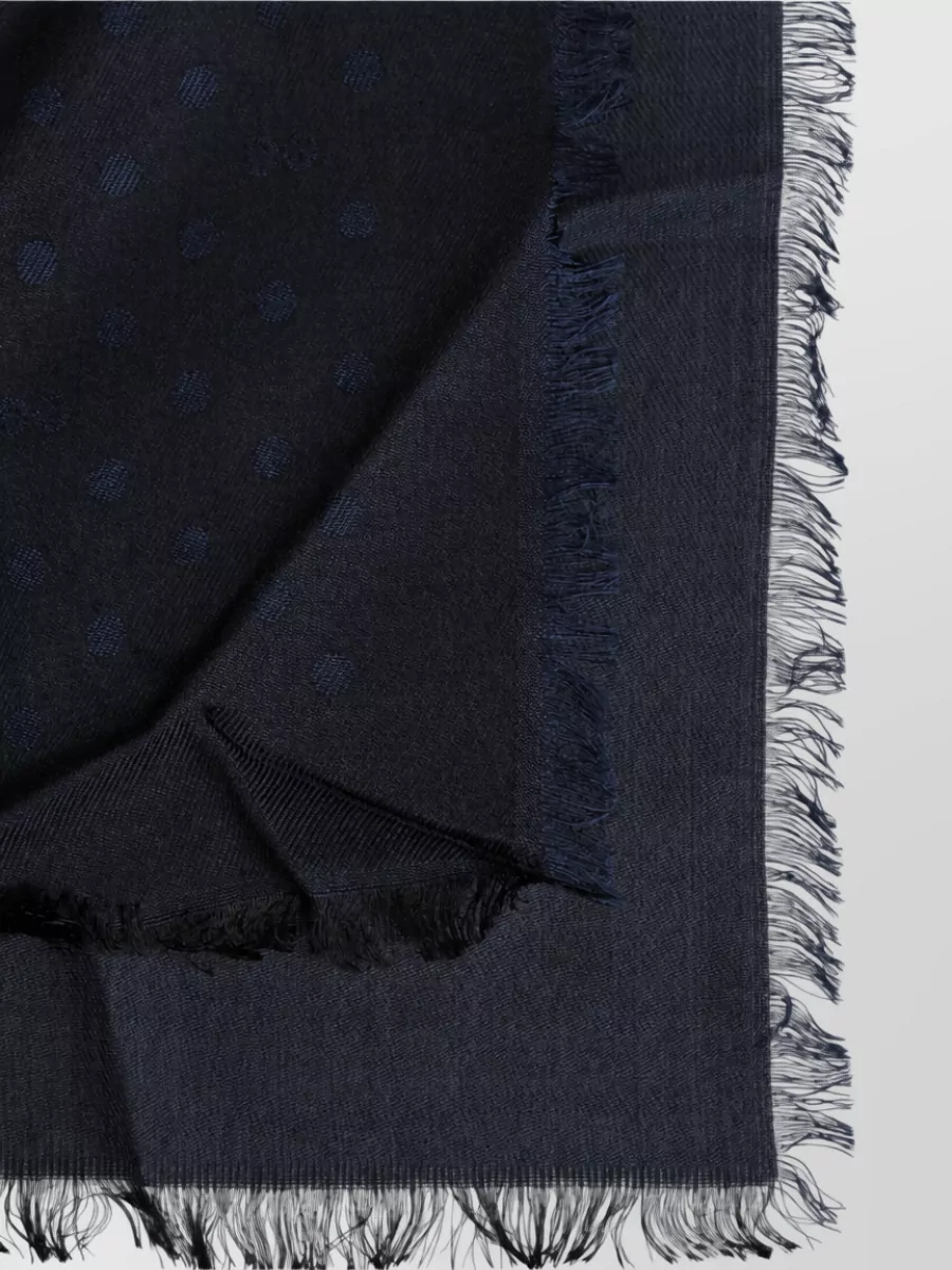 Dolce&Gabbana Silk-Blend Polka-Dot Fringed Scarf