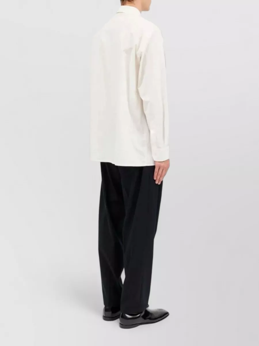 Mm6 Maison Margiela Graphic Print Long-Sleeve Cotton Shirt