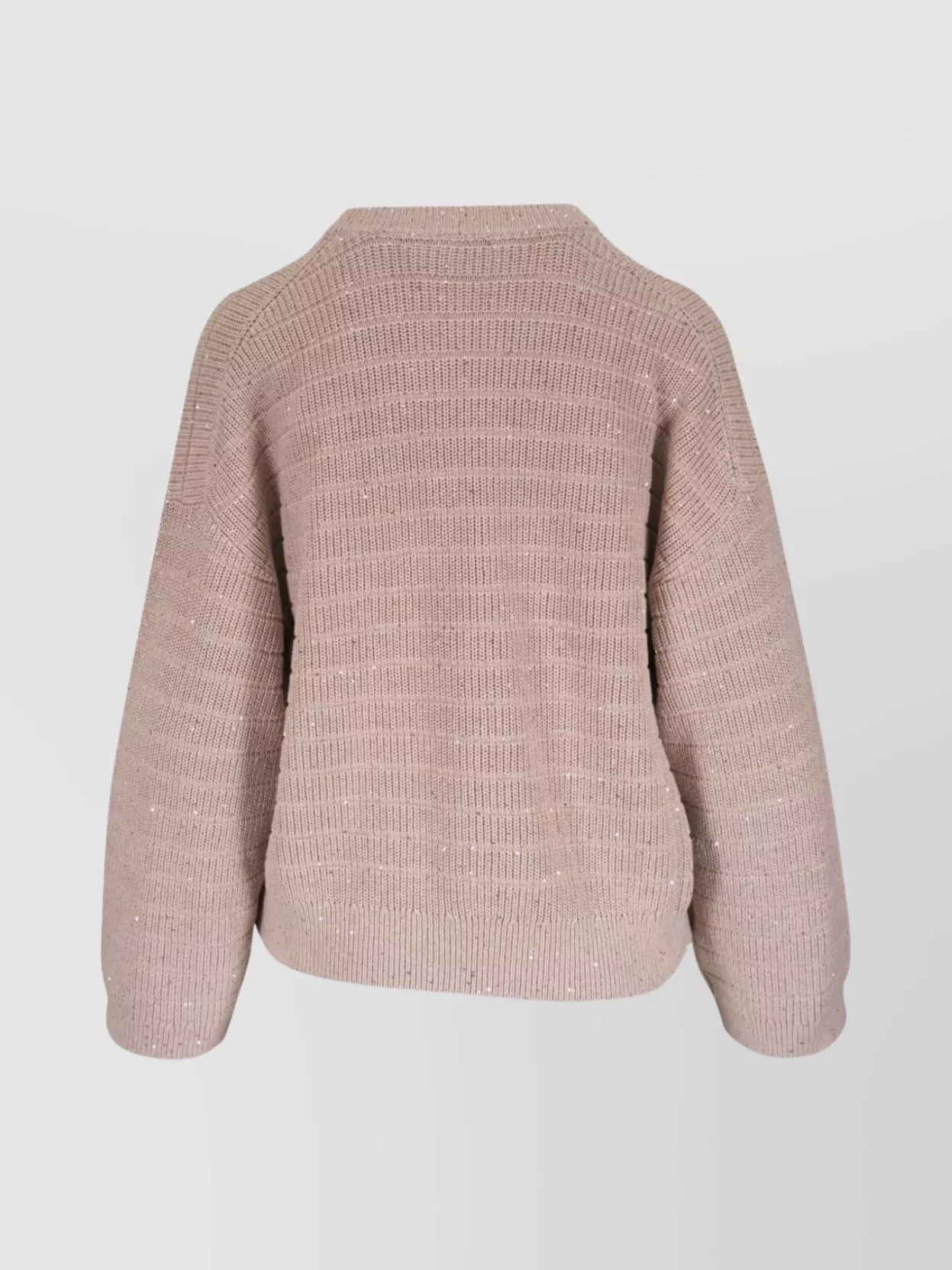 Brunello Cucinelli Diamond Cotton Crew Neck Sweater In Neutral