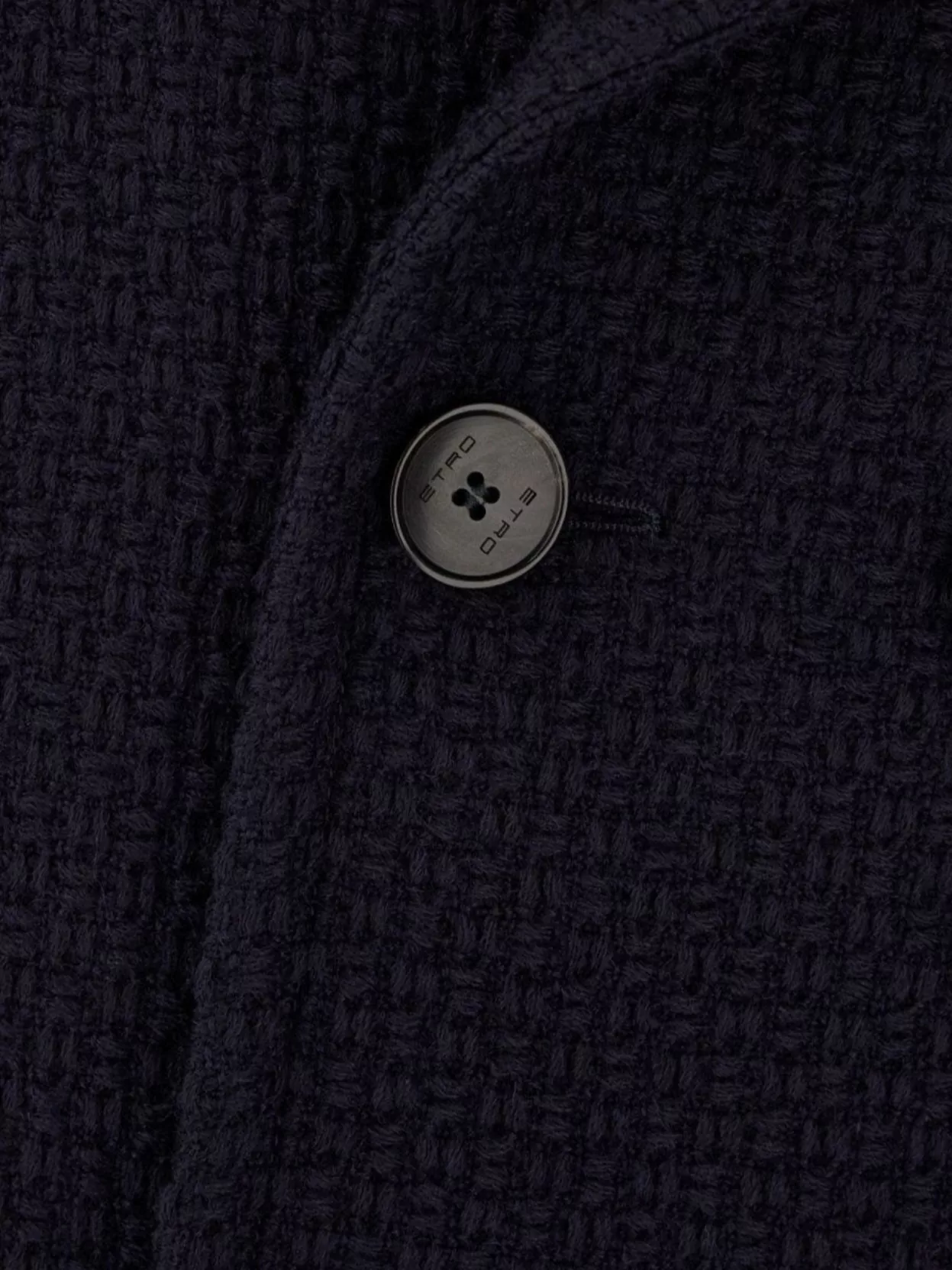 Etro Wool Coat With Lapels And Decorative Buttons