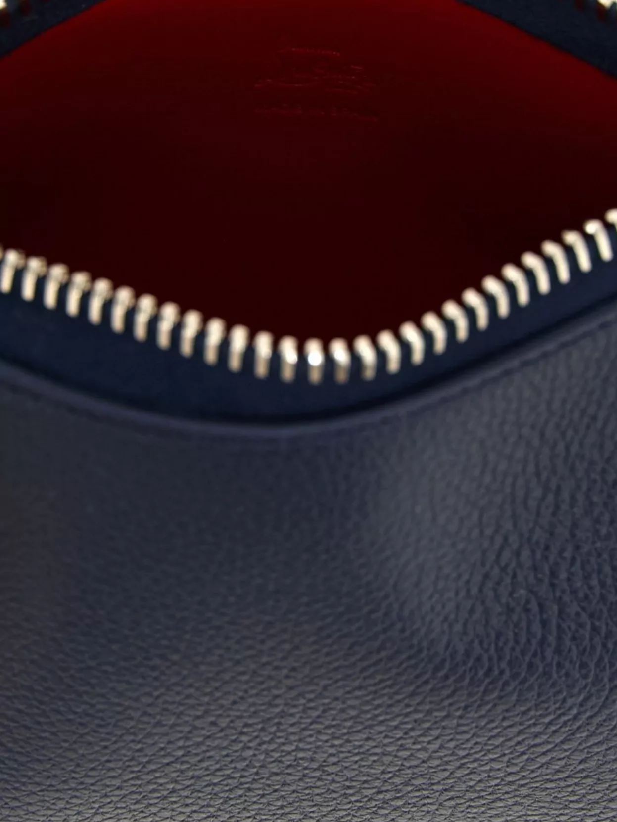 Christian Louboutin Leather Clutch Embellished Wrist Strap
