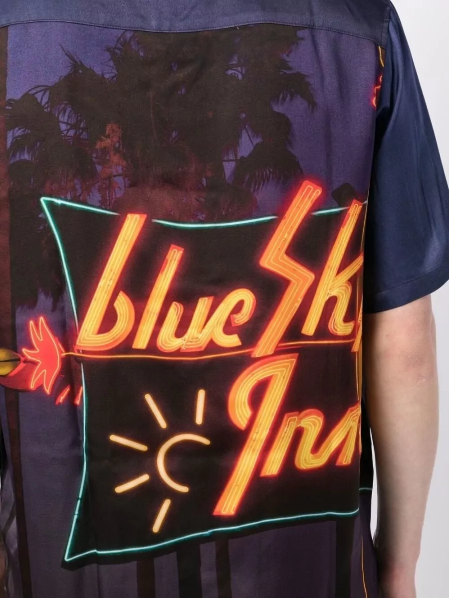 Blue Sky Inn Graphic Print Short-Sleeve Shirt