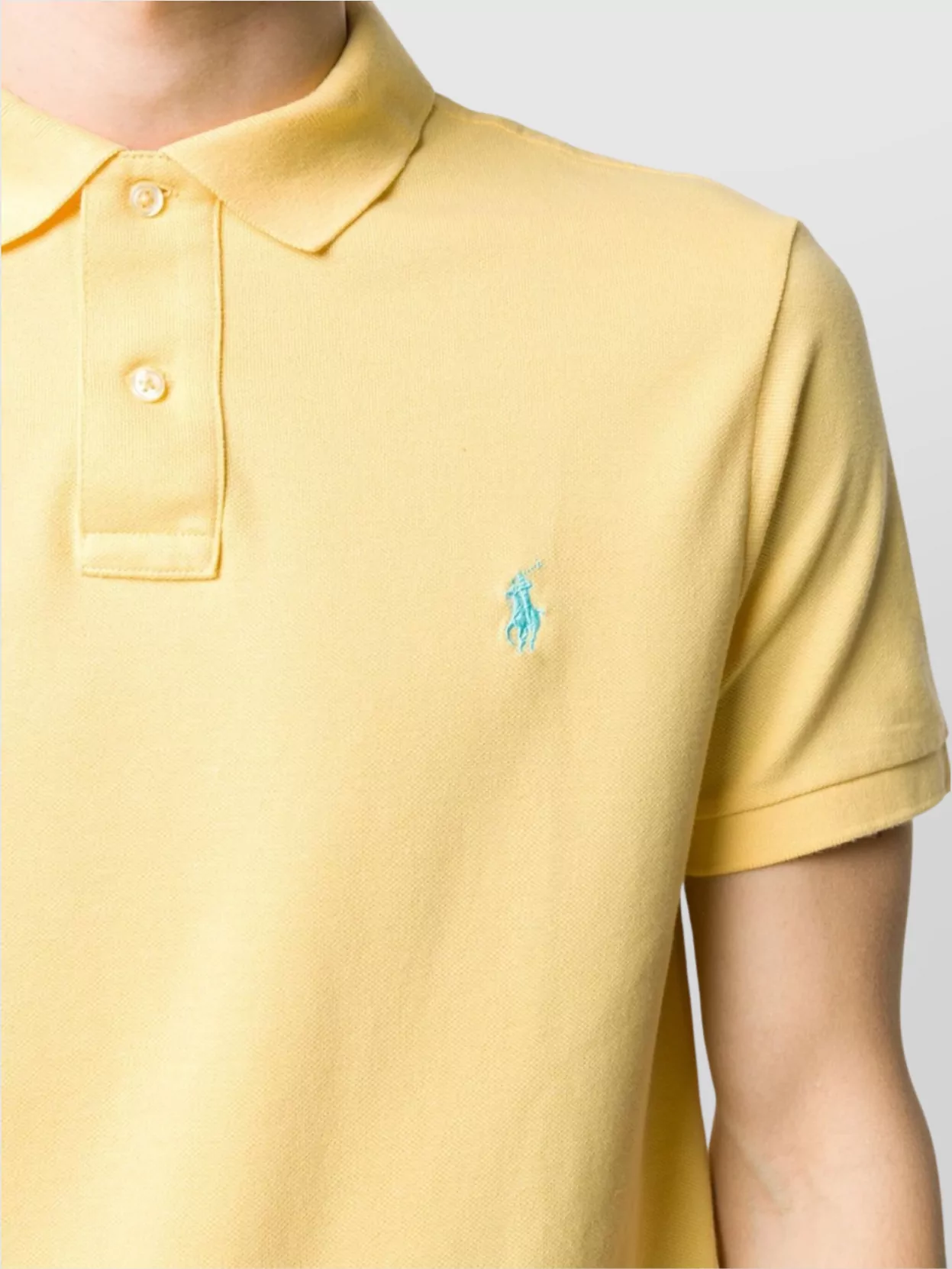 Ralph Lauren Polo Shirt With Side Slits And Short Sleeves