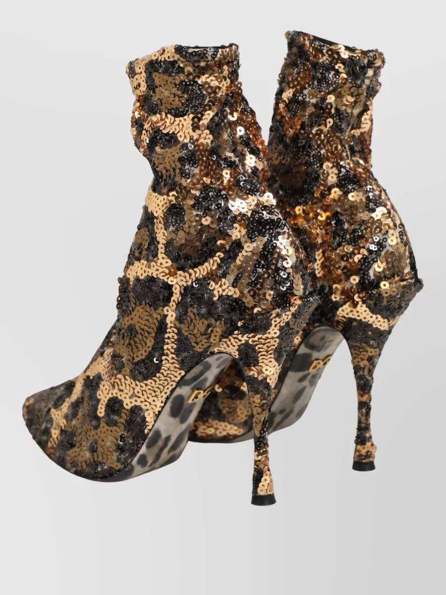 Dolce&Gabbana Sequin Sock Ankle Boots