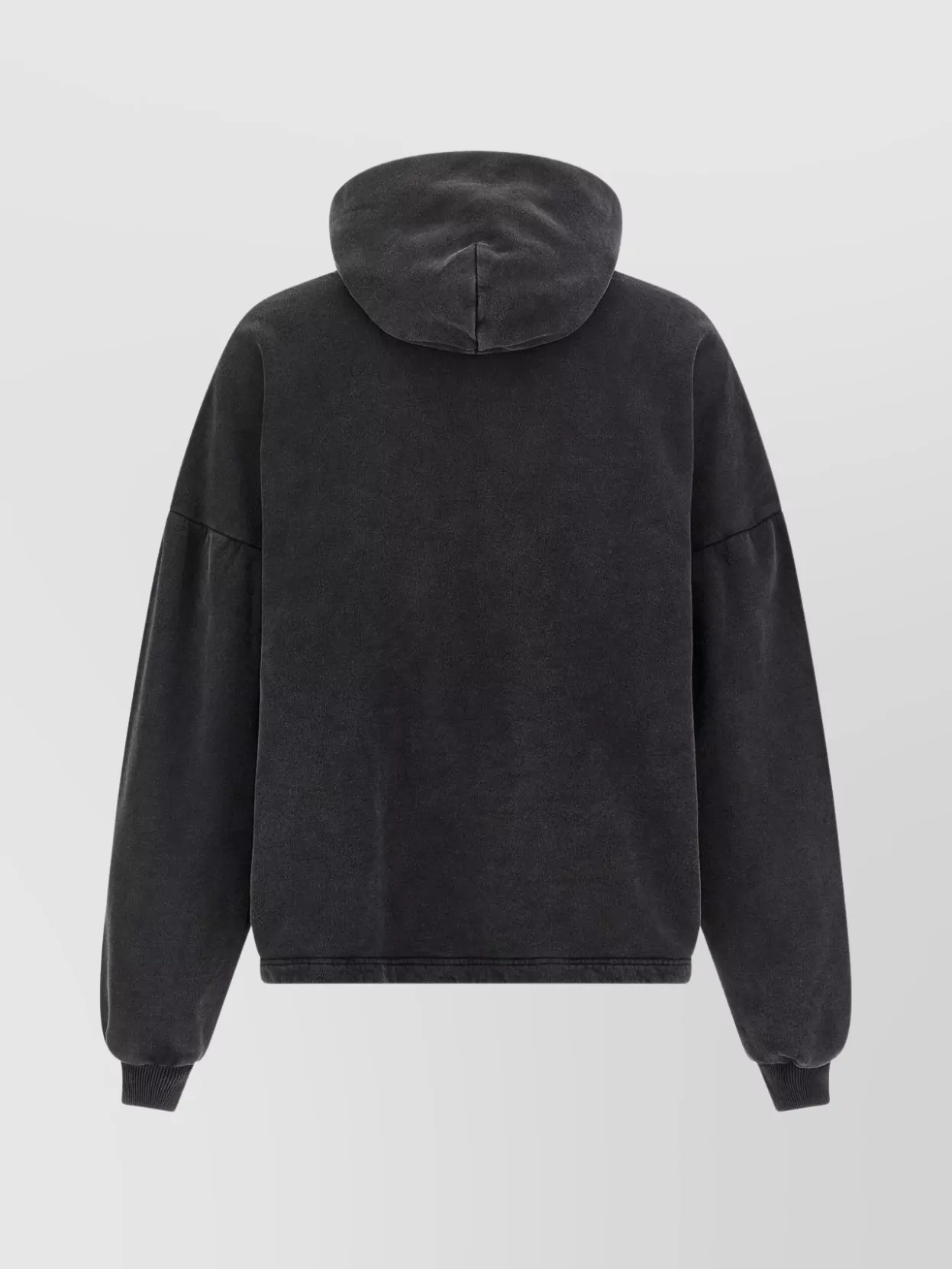 Balenciaga Hooded Cropped Sweatshirt Long Sleeves In Black