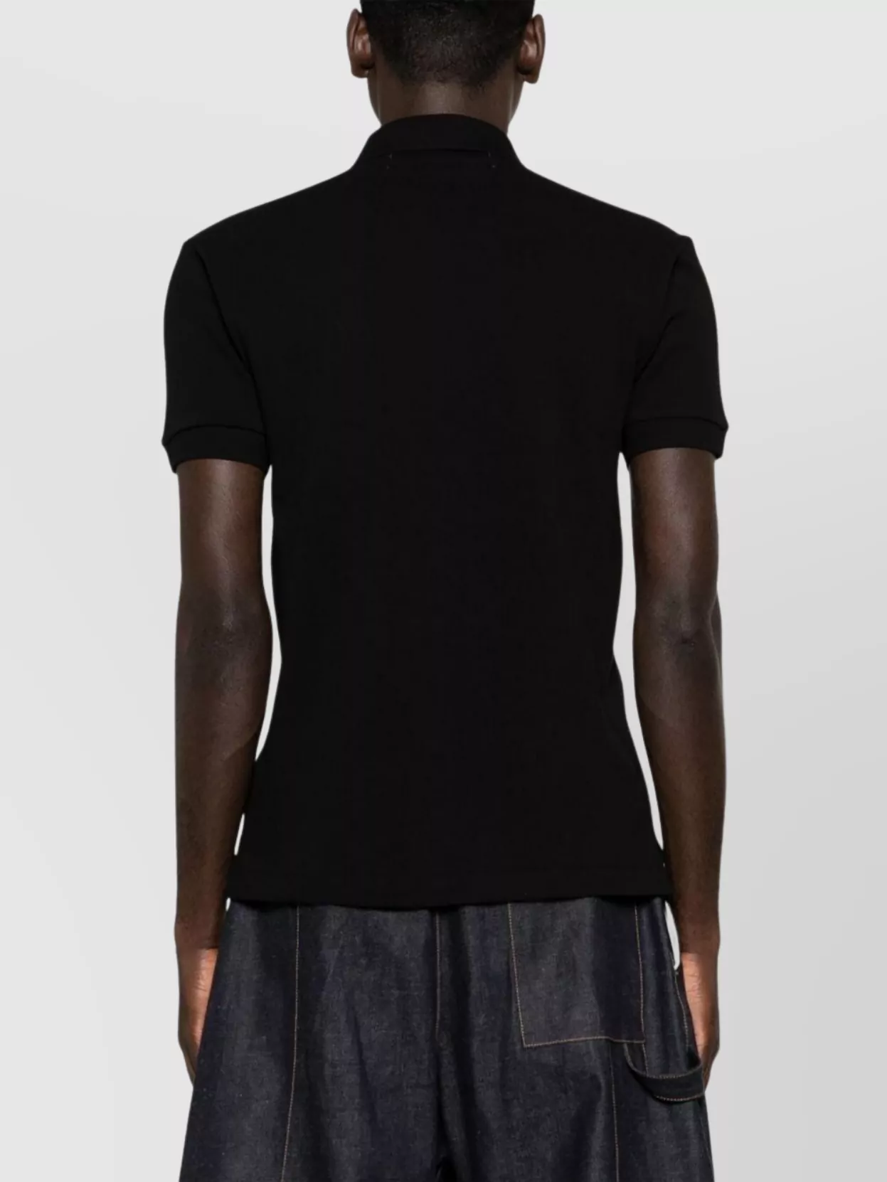 Comme Des Garçons Cotton Logo Polo Shirt With High-Low Hem