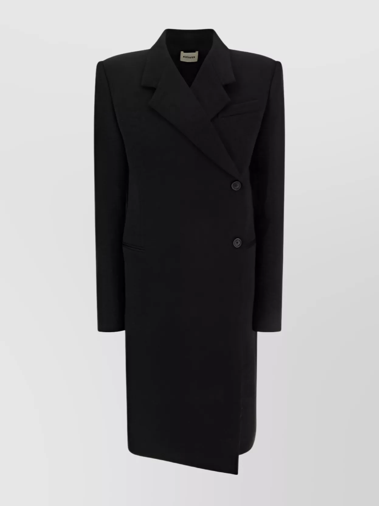 Khaite Wool Coat Double-breasted Design In Black