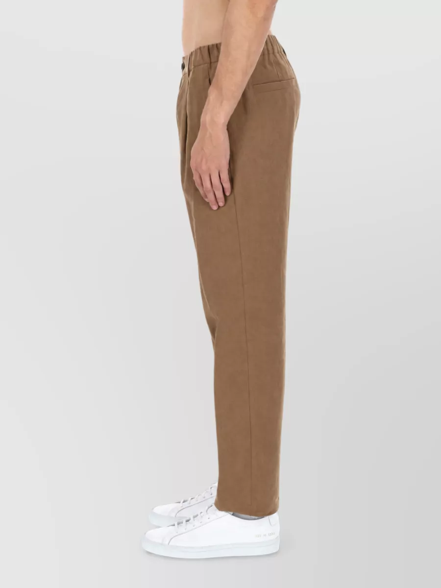 Herno Linen Straight-Leg Tailored Trousers