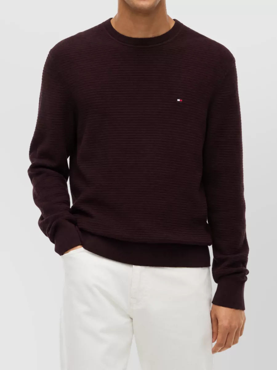 Tommy Hilfiger Cashmere-Blend Textured Crewneck Jumper