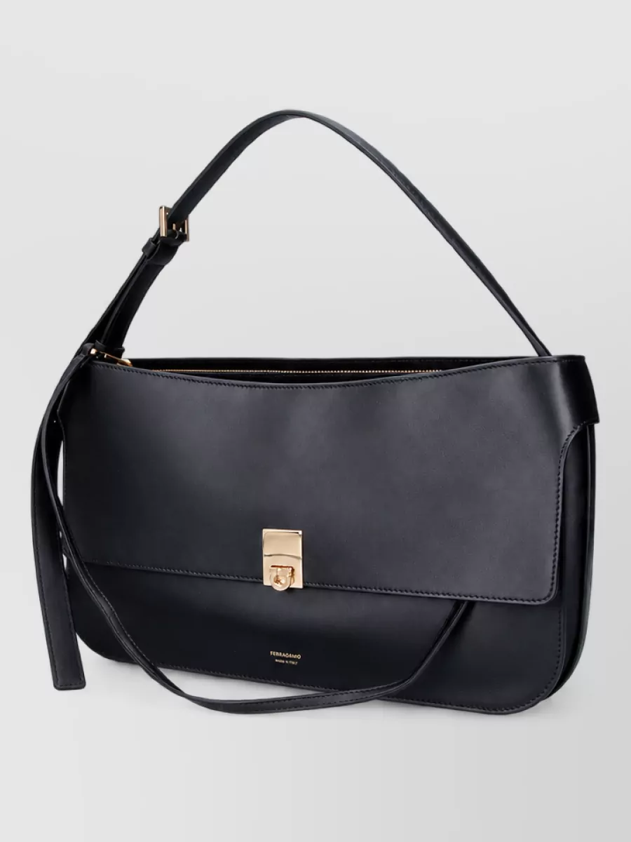 Ferragamo small gancini leather clutch bag