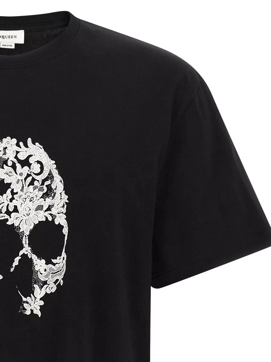 Mc Queen Skull Graphic Crew Neck Short Sleeve T-Shirt