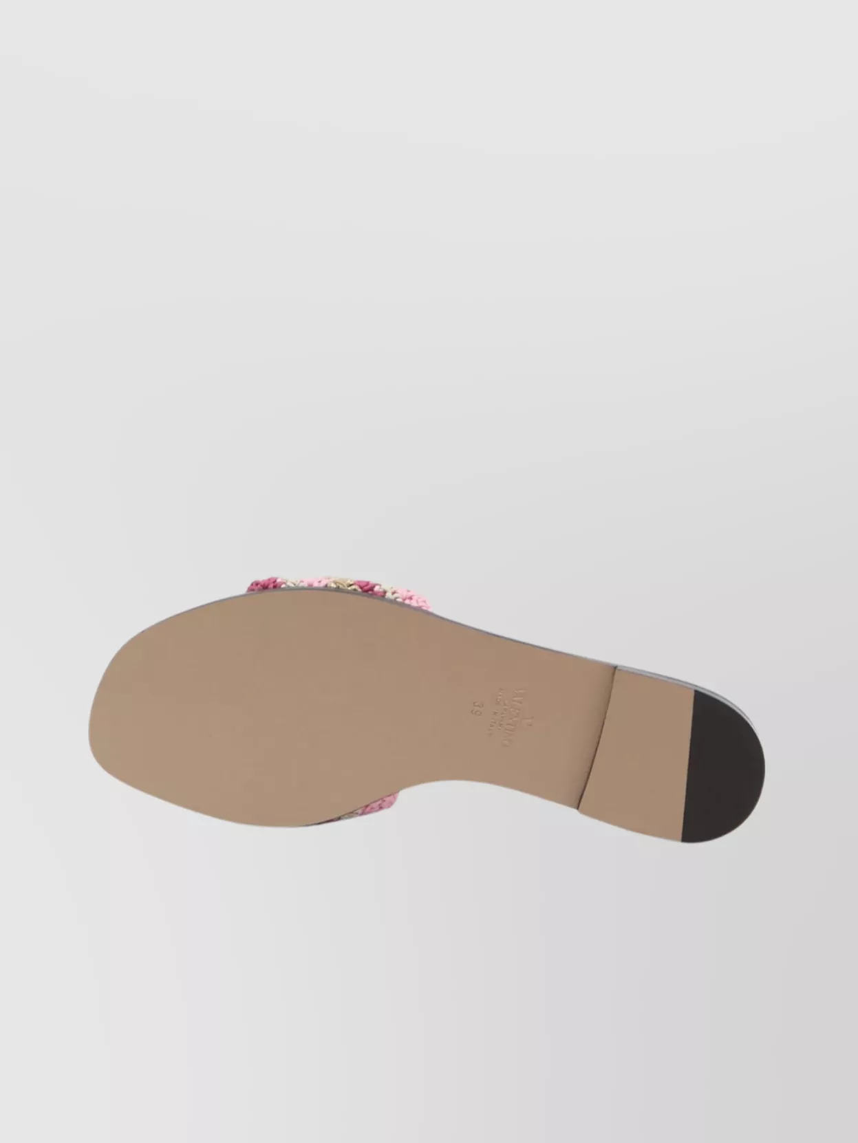Valentino Garavani Vlogo Signature Leather Slide Sandals