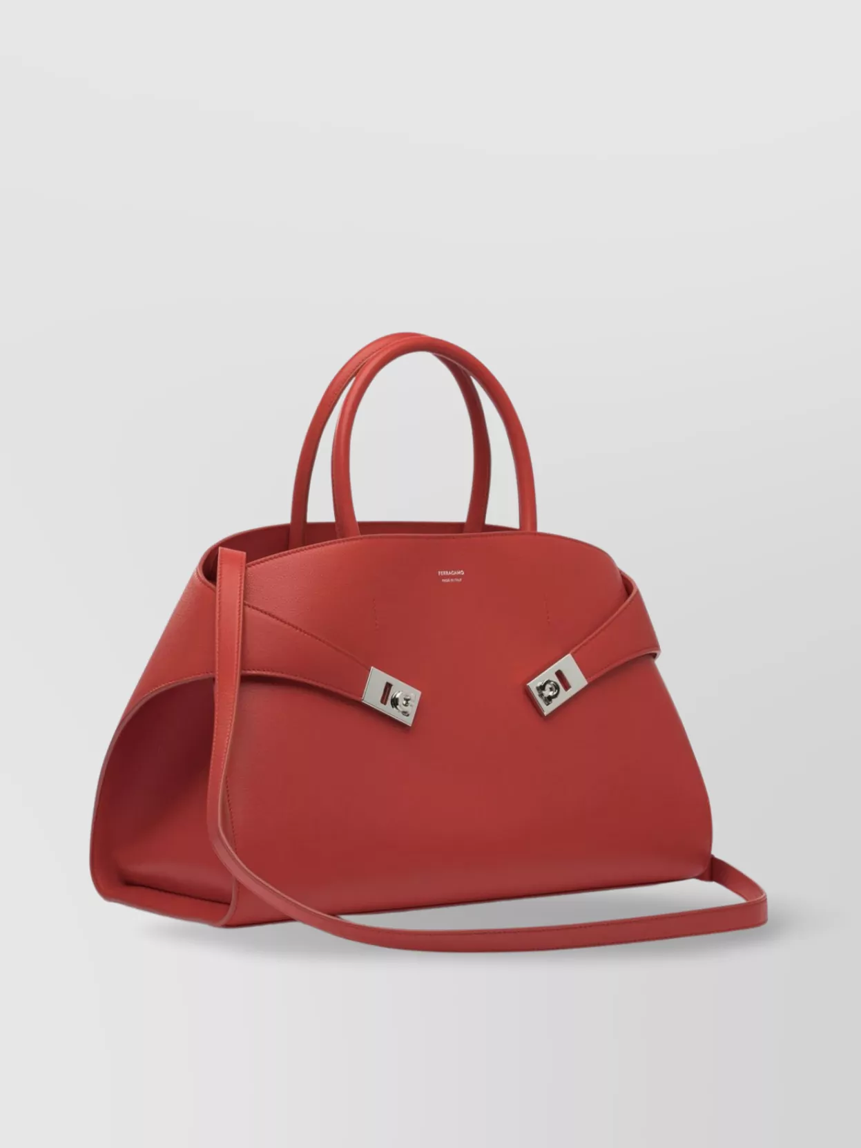 Ferragamo Structured Top Handle Shoulder Bag