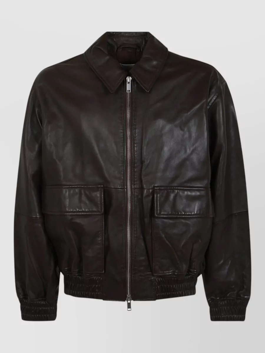 Studio Nicholson Lamb Leather Bomber Jacket