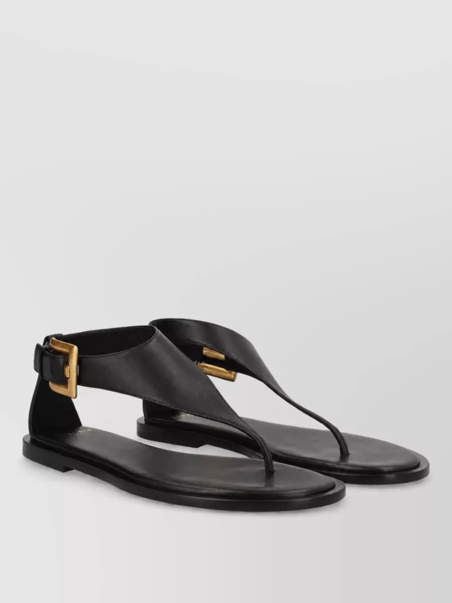 Balmain leather anthem slides