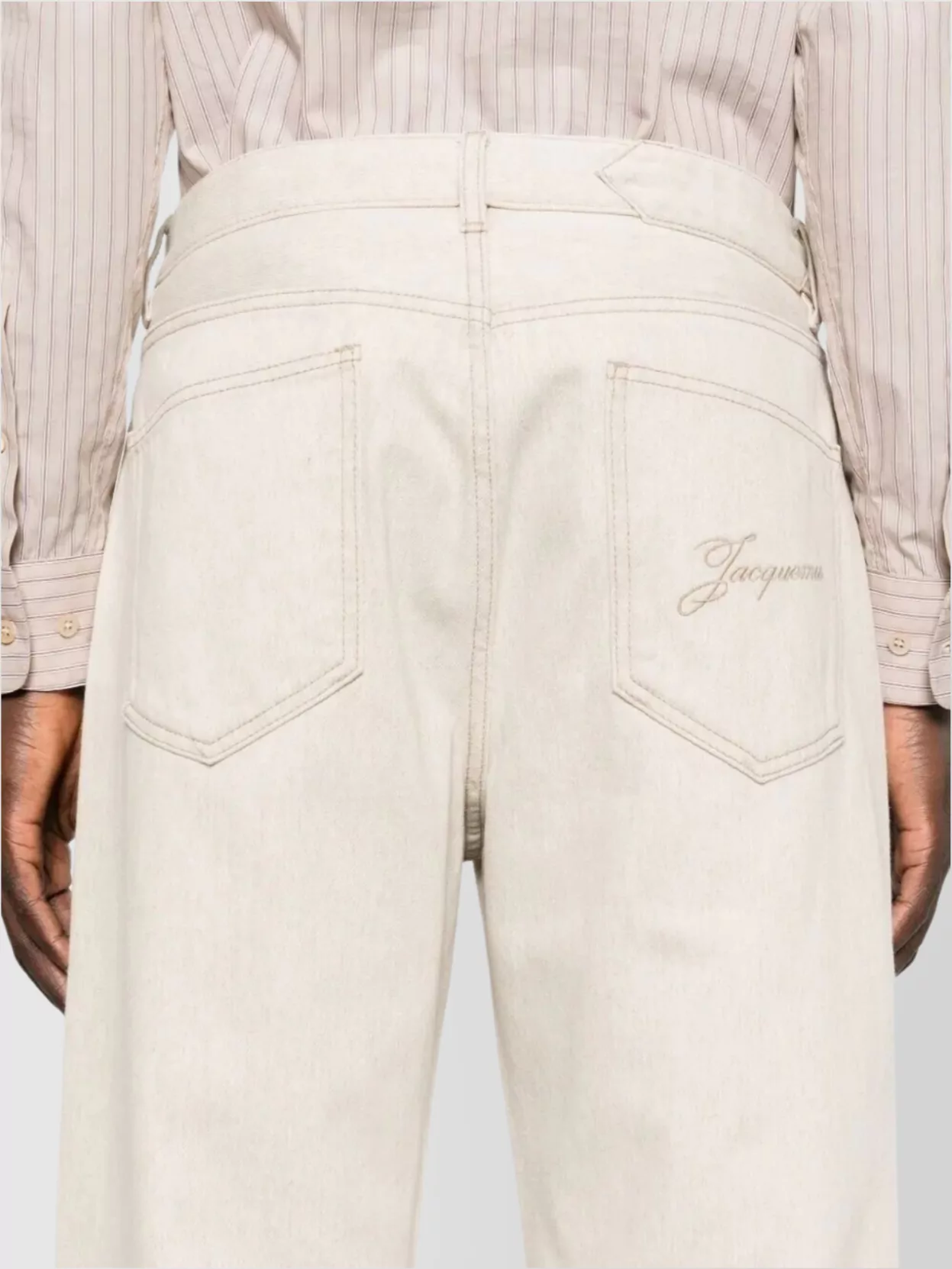 Jacquemus Straight Cut Denim Trousers Pockets