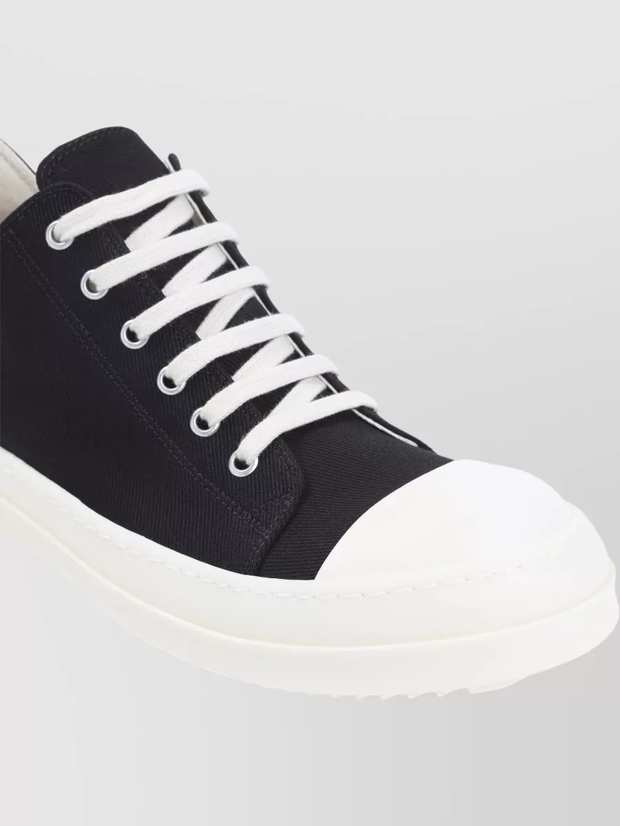 Rick Owens Drkshdw Low Top Sneakers Round Toe Rubber Sole