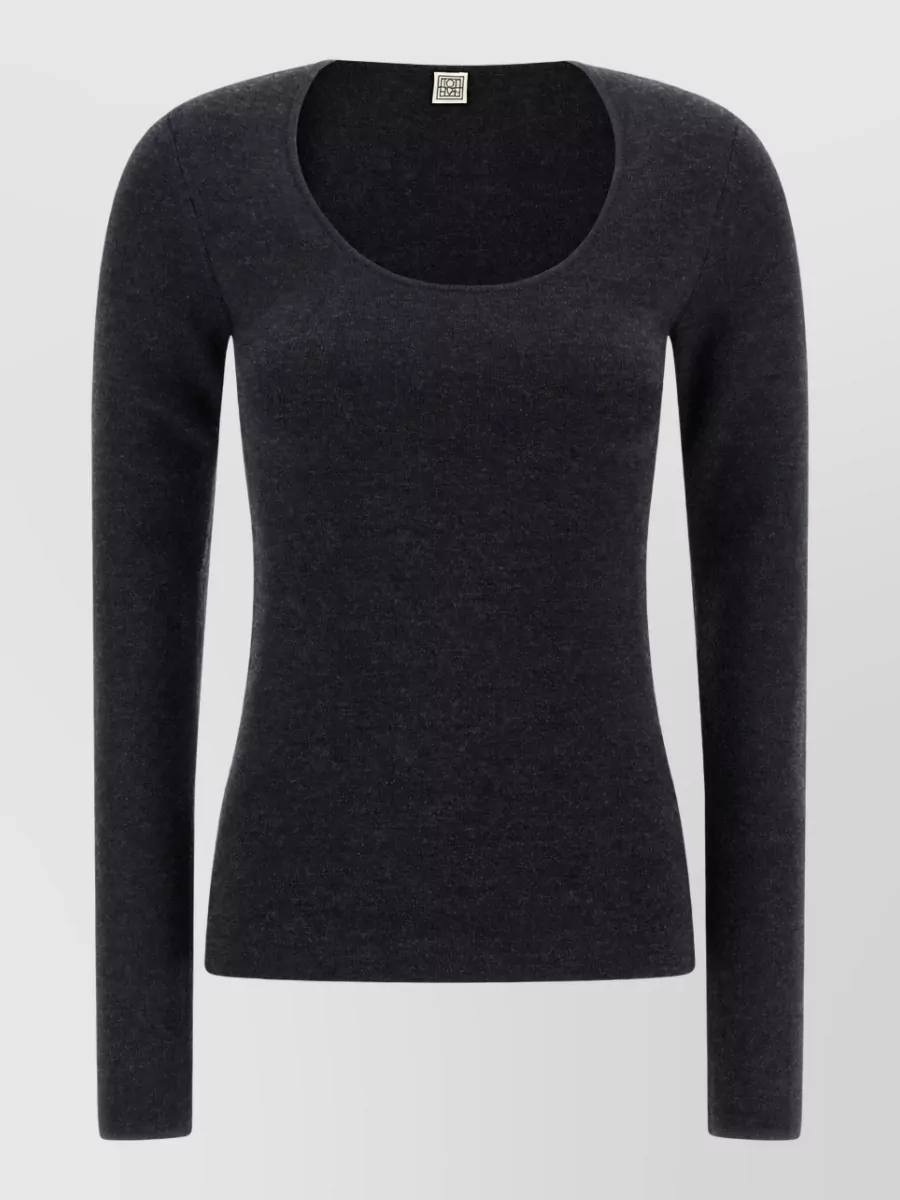 Totême Compact knit long-sleeve sweater