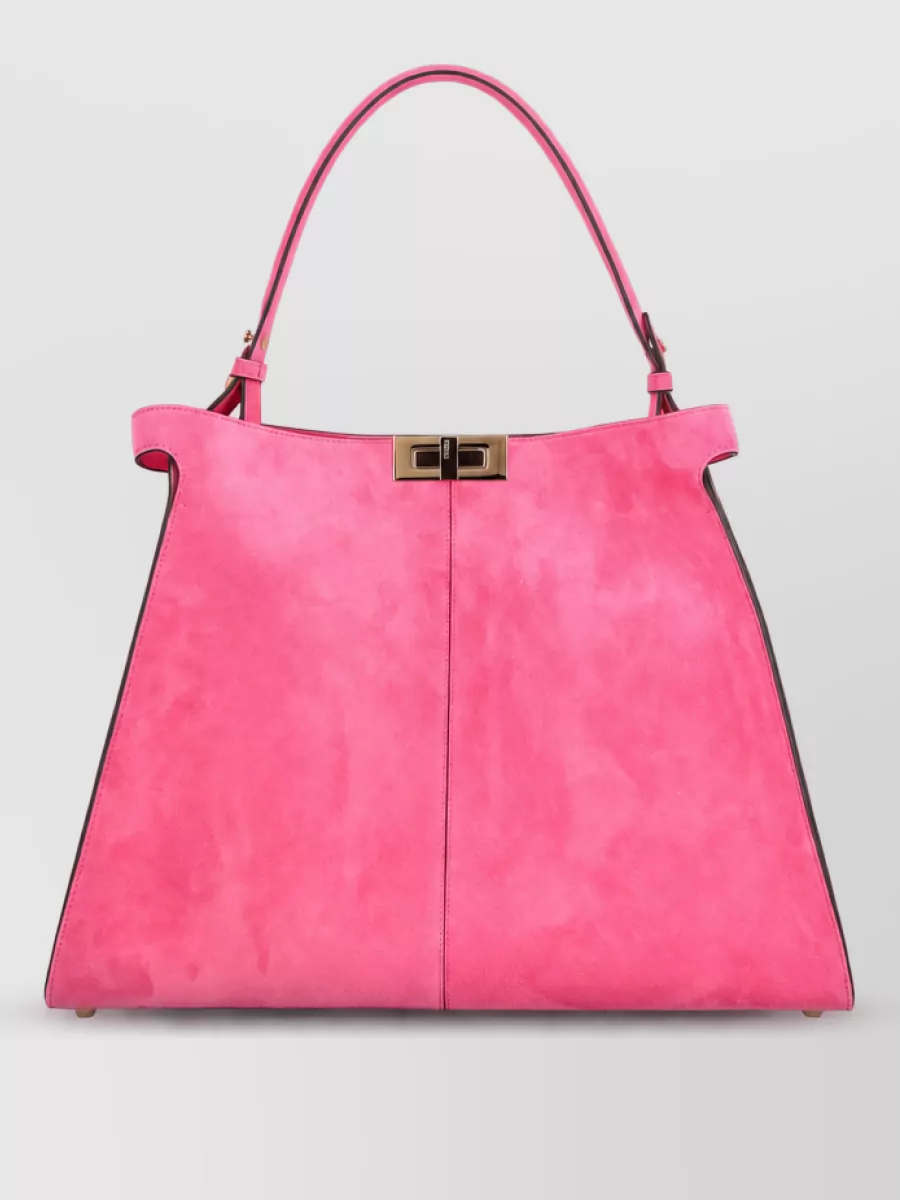 Fendi way large leather tote bag