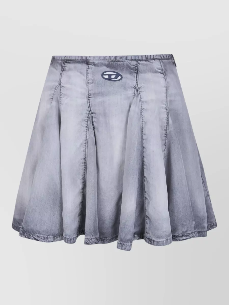 Diesel Lyocell Pleated Mini Skirt