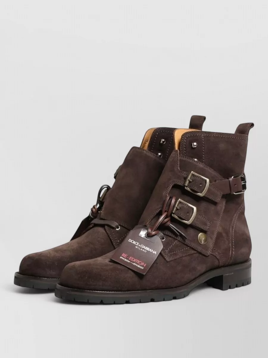 Dolce&Gabbana Suede Leather Ankle Boots