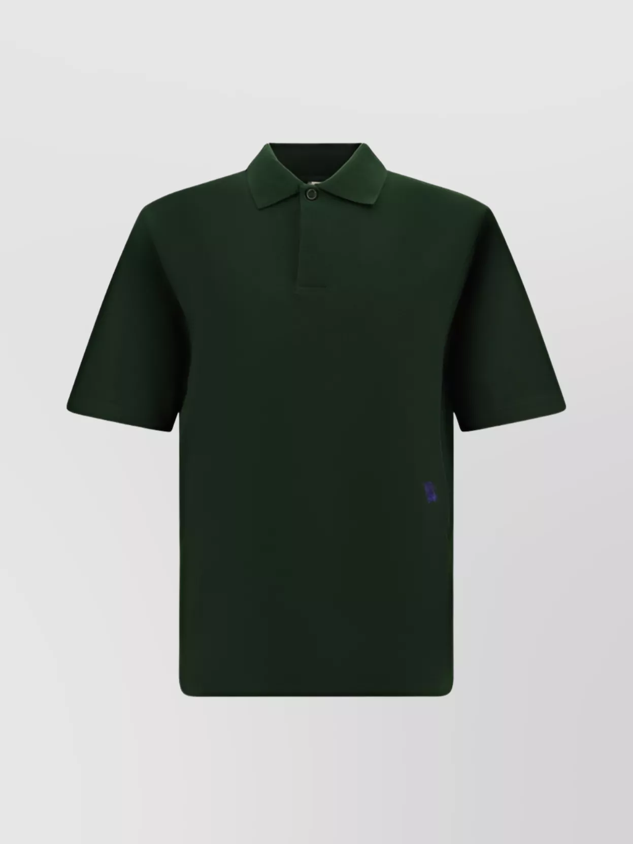 Shop Burberry Ribbed Collar Polo Shirt
