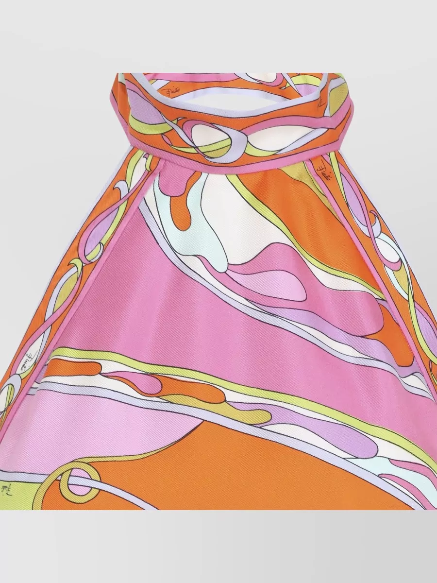 Pucci Silk Printed Halterneck Top