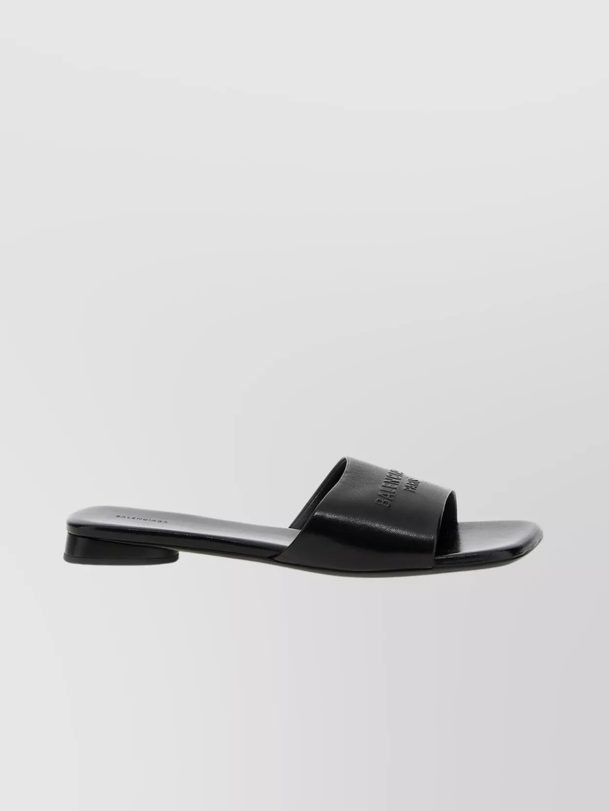 Shop Balenciaga Square Toe Flat Sole Sandals