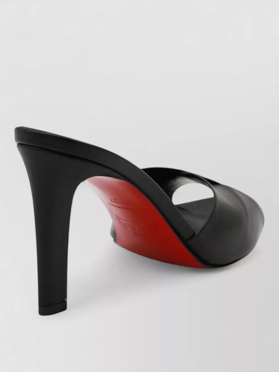 Christian Louboutin Leather Crossover Strap Mules