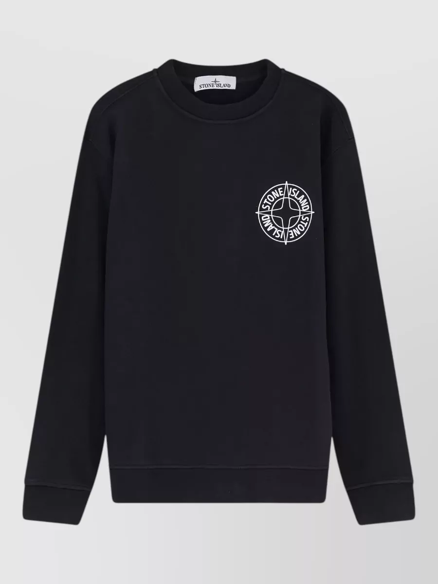 Stone Island cotton oversized logo-print sweatshirt