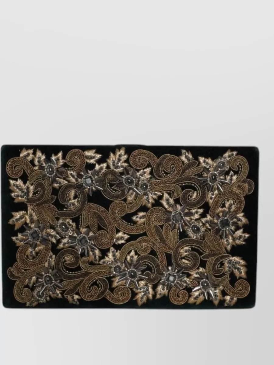 Dolce&Gabbana Velvet Embellished Clutch Bag