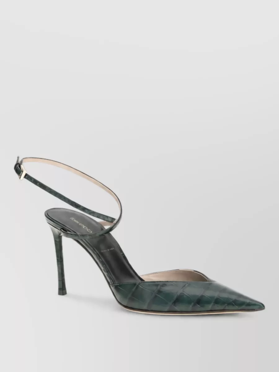 Tom Ford crocodile-print leather high heel pumps