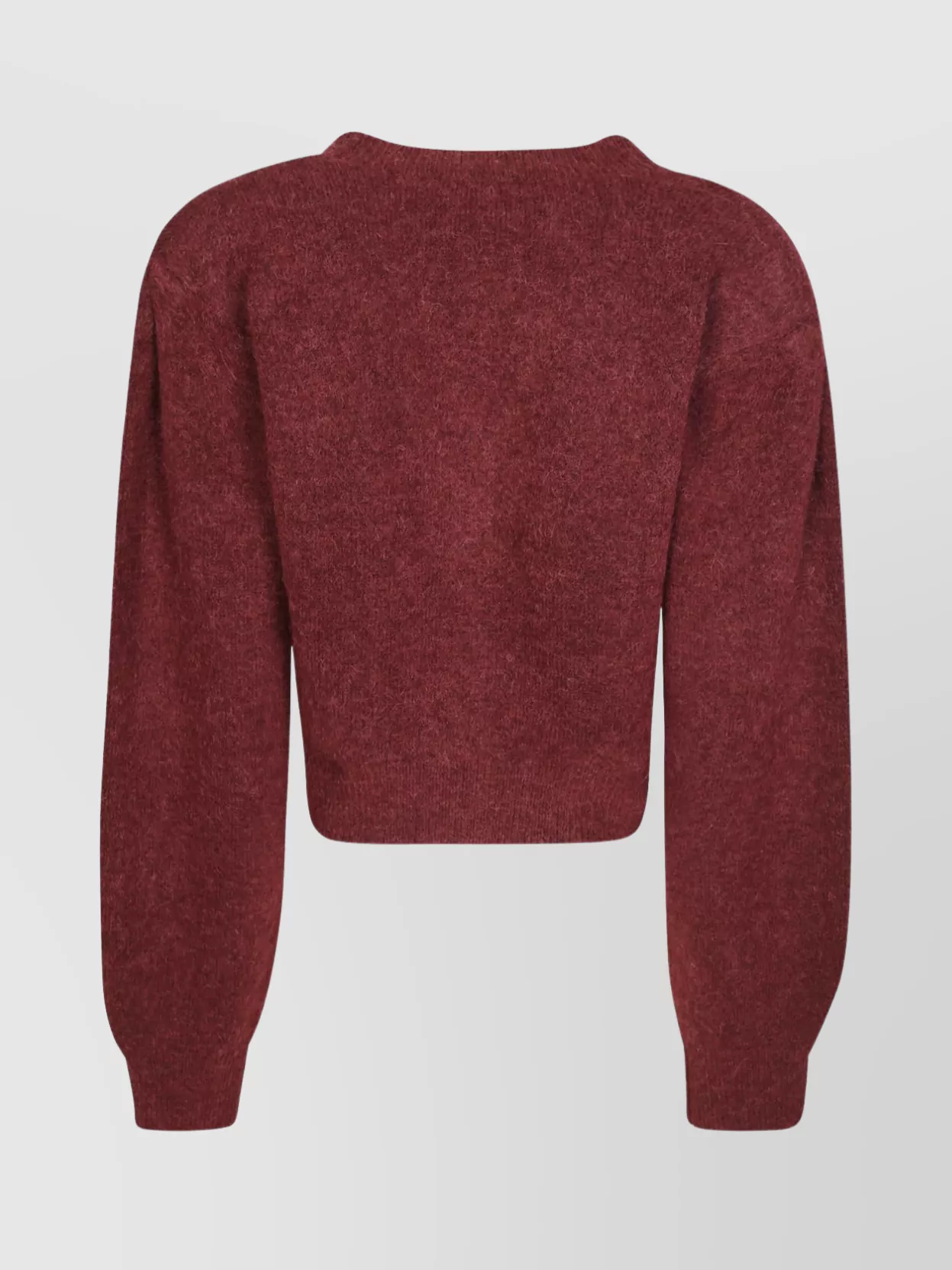Rotate Textured Knit Puffsleeve V-Neck Cardigan
