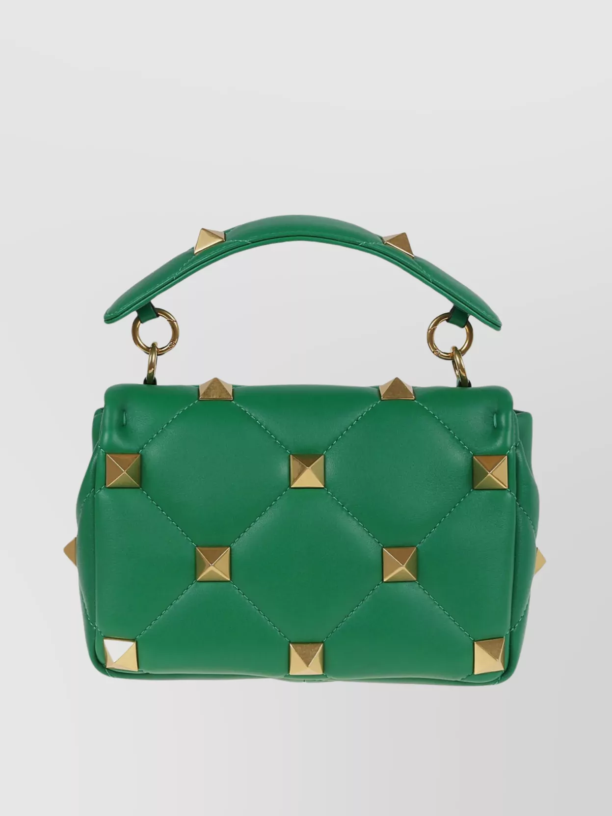 Shop Valentino Studded Medium Shoulder Bag In Green