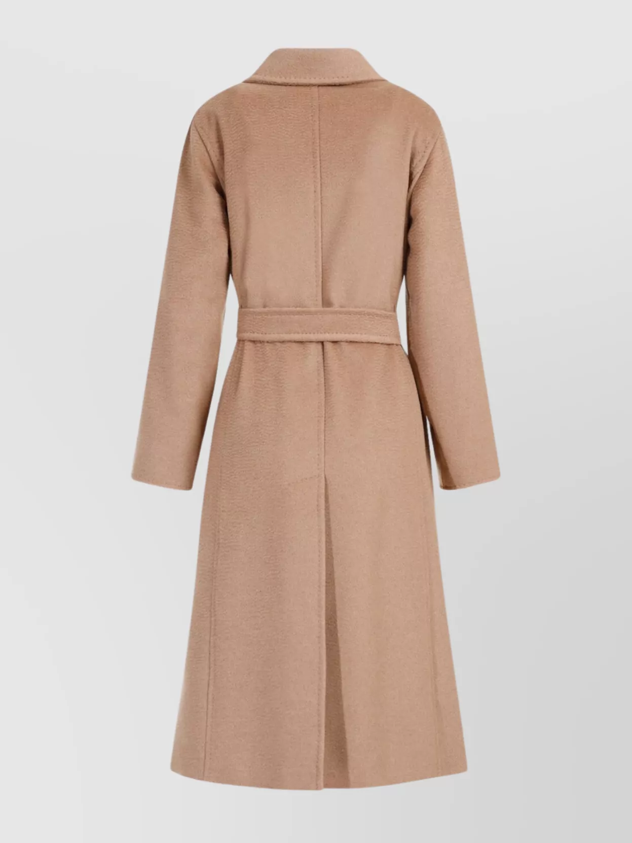 Max Mara Tailored Camel Coat Pointed Collar In Brown