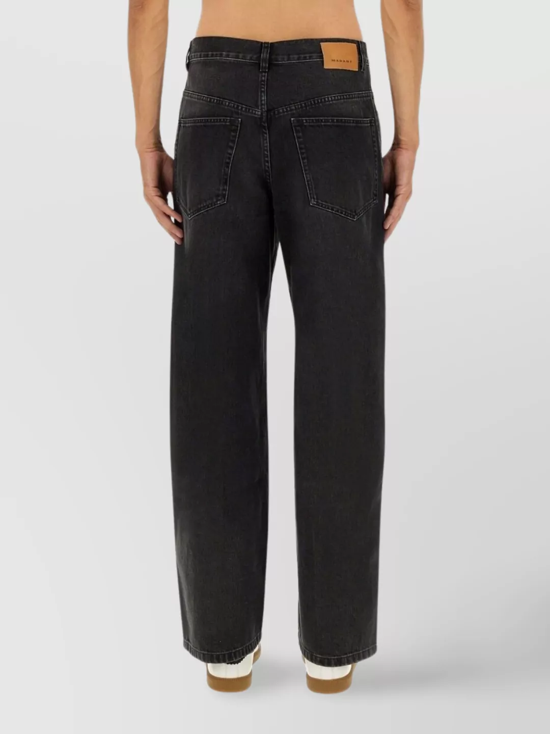 Isabel Marant Five-pocket Belt Loop Stitched Trousers In Blue