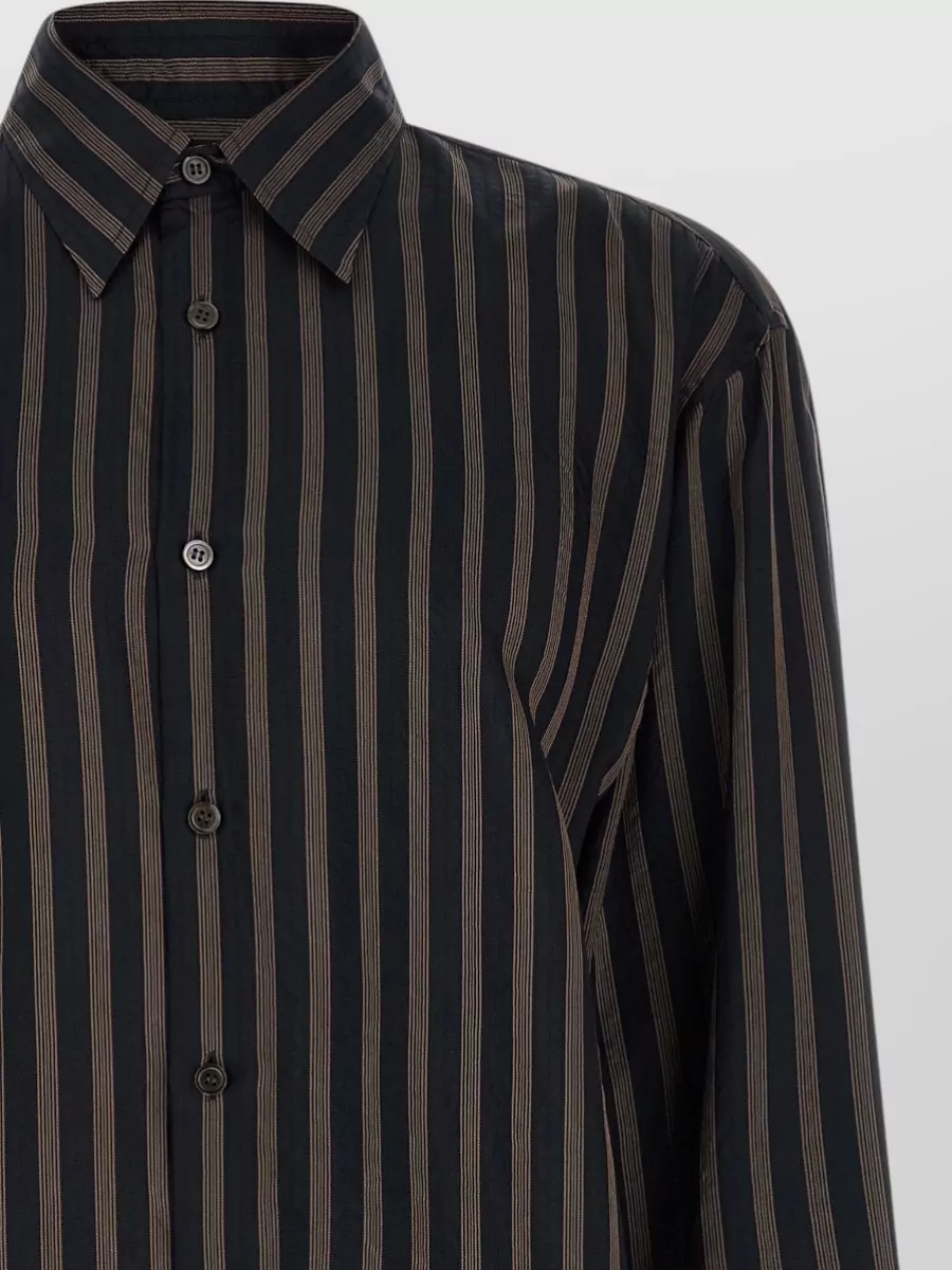 Dries Van Noten Croom Shirt Vertical Stripes Buttoned Cuffs