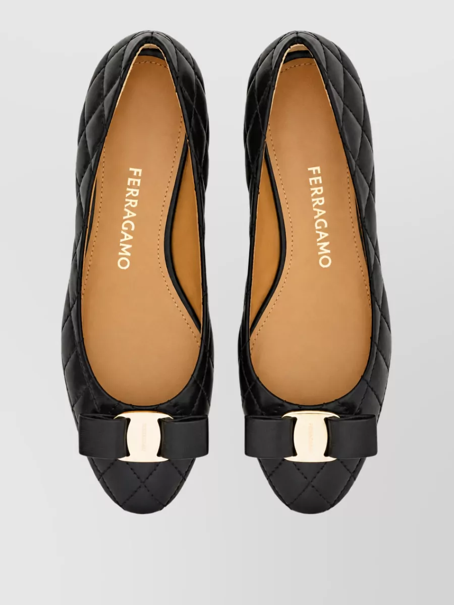 Ferragamo Leather Ballerina Shoes